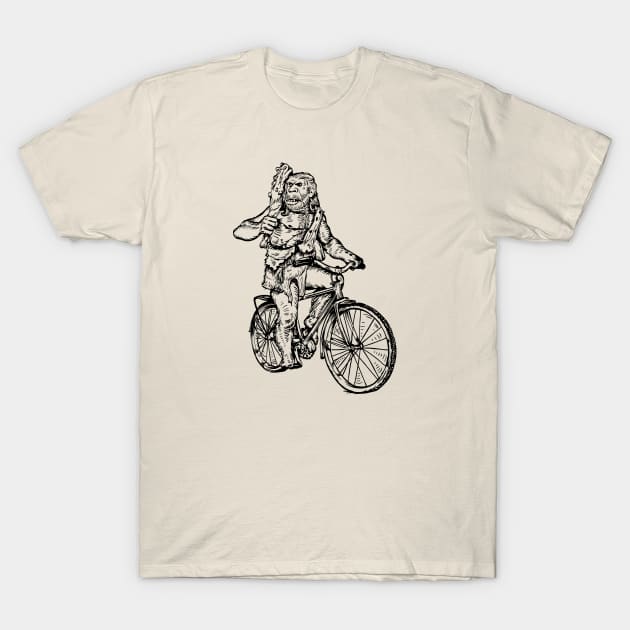 SEEMBO Neanderthal Cycling Bicycle Cyclist Biker Biking Bike T-Shirt by SEEMBO